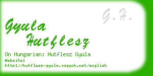 gyula hutflesz business card